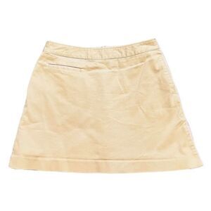 Sport Haley Women’s Sz 8 Tan Beige Pink 17" Skort Cotton Blend Zipper 0796